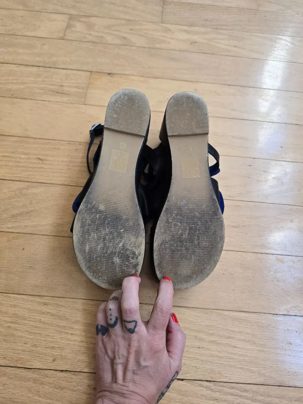 Jeffrey Campbell Ibiza Last black leather Y2K aesthetic platform sandals WMS 6.5